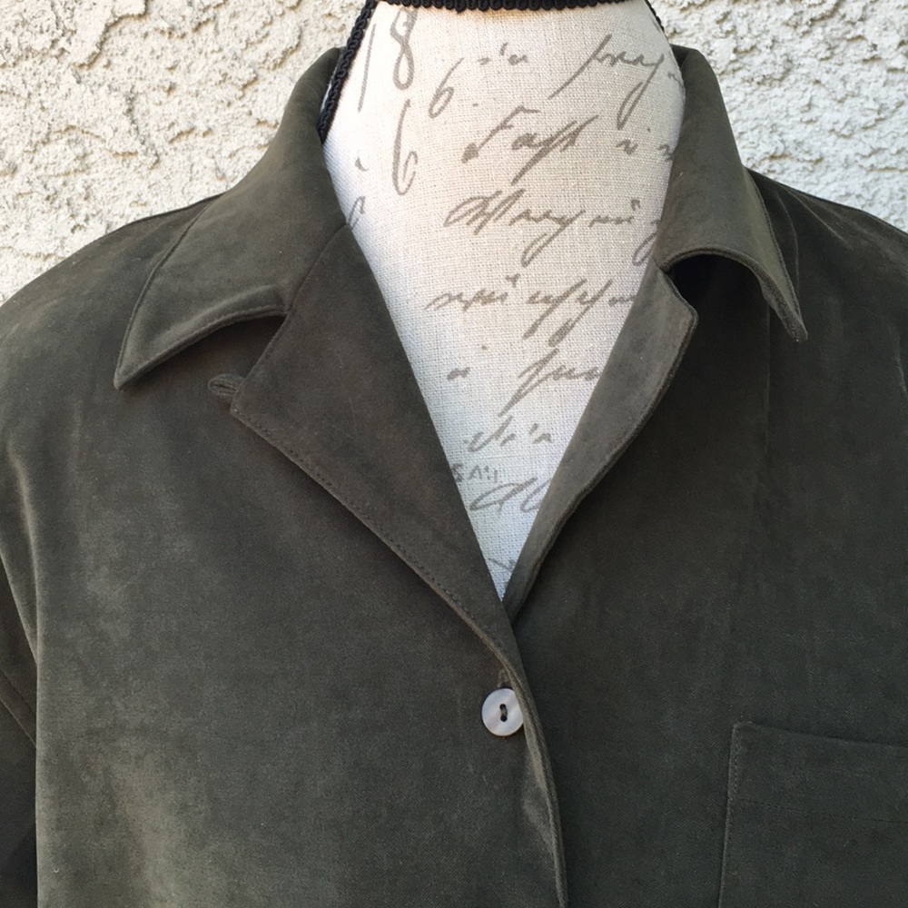 Anne Carson Dark green long sleeve blouse - Picture 4 of 5